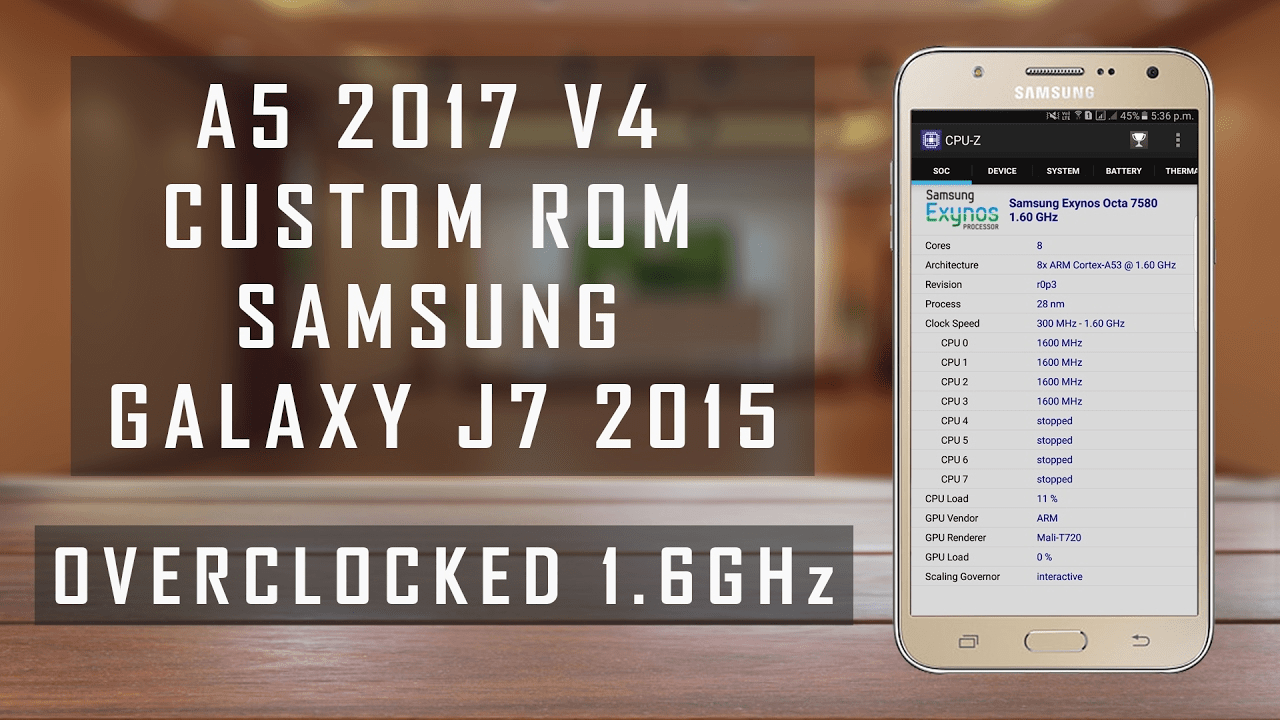 A5 V4 2017 Overclocked Custom Rom Samsung Galaxy J7 2015